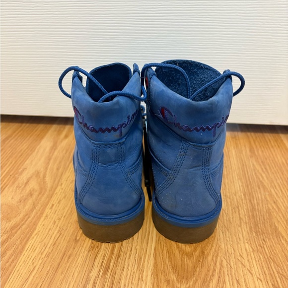 Kids collab: Champion/Timberland Blue Boots - Picture 3 of 6